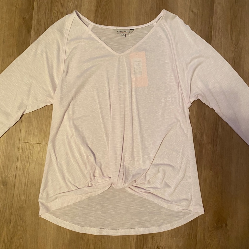 Long sleeve white tee